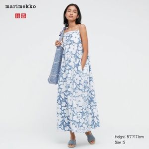 MARIMEKKO X UNIQLO denim caftan dress